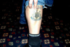 Toon Army Leg Tattoo