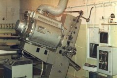 Inside the projection box of the Savoy / ABC Cinema, Ocean Road, South Shields, early 1980's