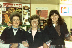 Usherettes at Gaumont / Focus / Regal Cinema 4th Feb 1982 left to right Emily Kolster, Theresa Smith & Linda Hobson