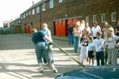 Satellite charity car pull