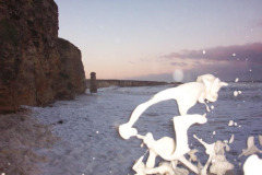 Sea foam on Marsden beach